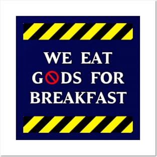 Ghostbusters "We eat gods for breakfast" Egon Quote Posters and Art